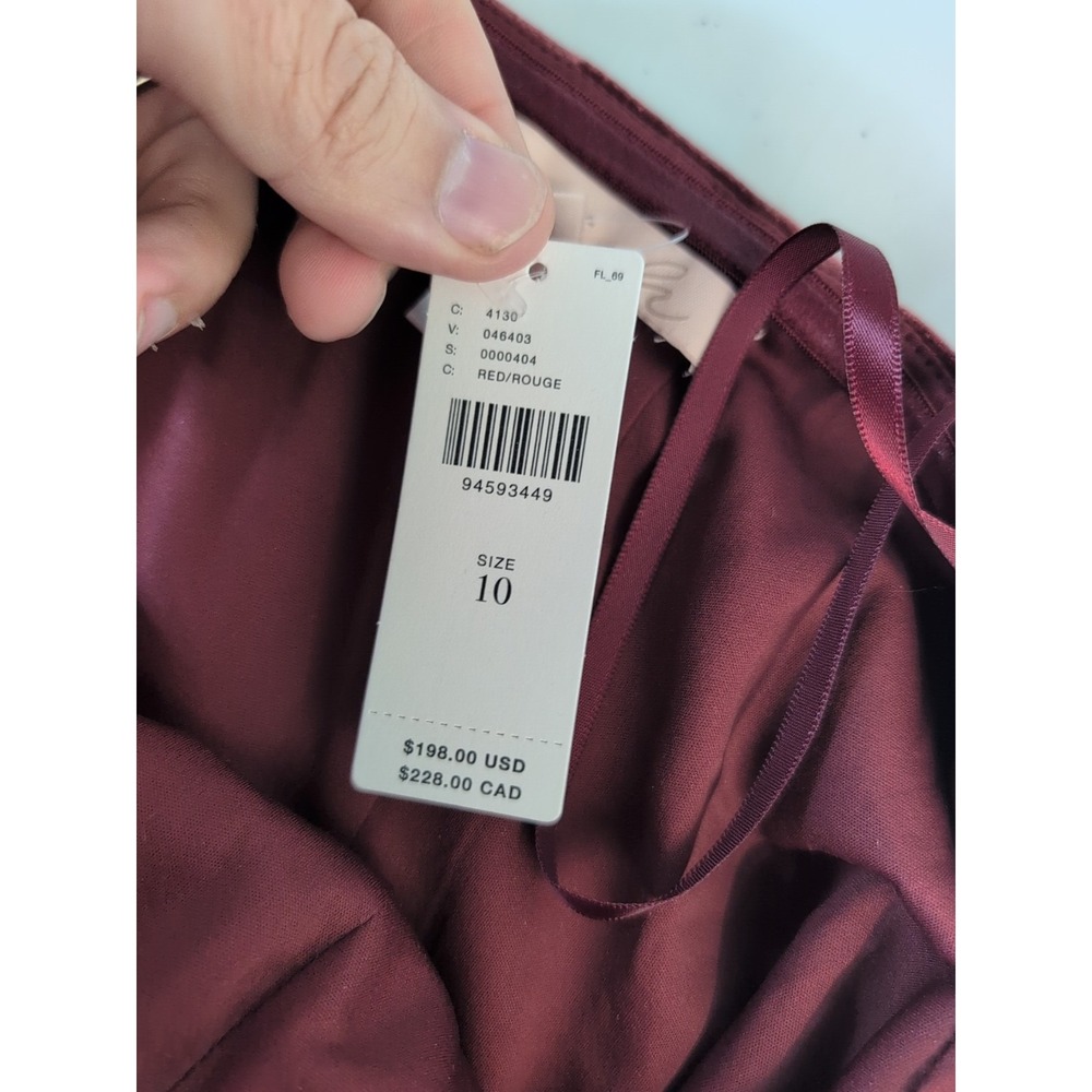 NEW Anthropologie Hutch Holiday festiv Square Neck Mini Dress Mauve Velvet Sz 10 - Picture 7 of 12